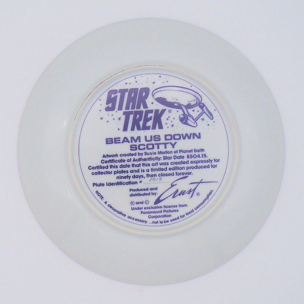 Vintage Star Trek TOS "Beam Us Down Scotty" Plate - Picture 2 of 12